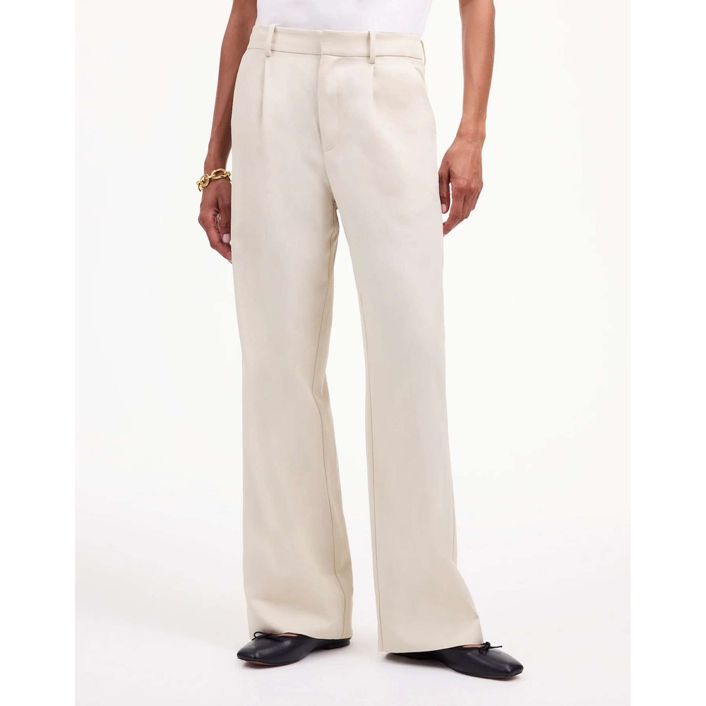 Madewell Slouchy Straight Pant Muted Stone Trousers Beige Size Six 6